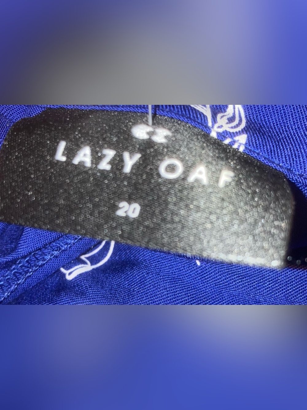 Lazy OAF “Accidents” Blue Illustrated Button Front Jumpsuit Wide Leg Plus Sz. 20 - Picture 10 of 12